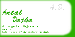 antal dajka business card